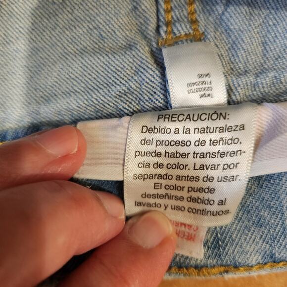 INGRID & ISABEL ISABEL Maternity Lt Wash Denim Distressed Shorts Boho Womens 2 - Picture 6 of 10